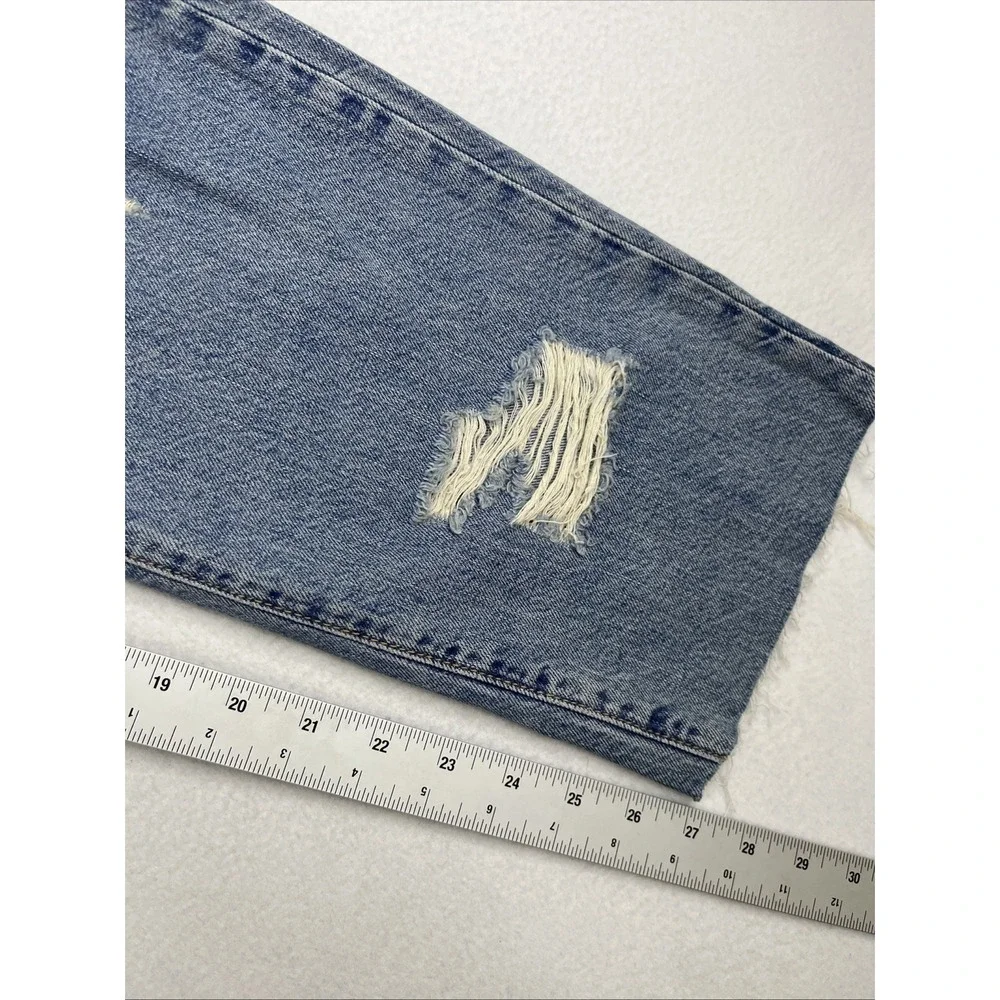Current Elliott The Original Straight Prep Distressed Jeans Blue Size 29 NWT